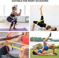 Resistance Loop Exercise Bands, Resistance Bands Exercise Bands For Home Fitness, Stretching, Strength Training, Physical Therapy,Elastic Workout Bands For Women Men Kids, Set Of 5